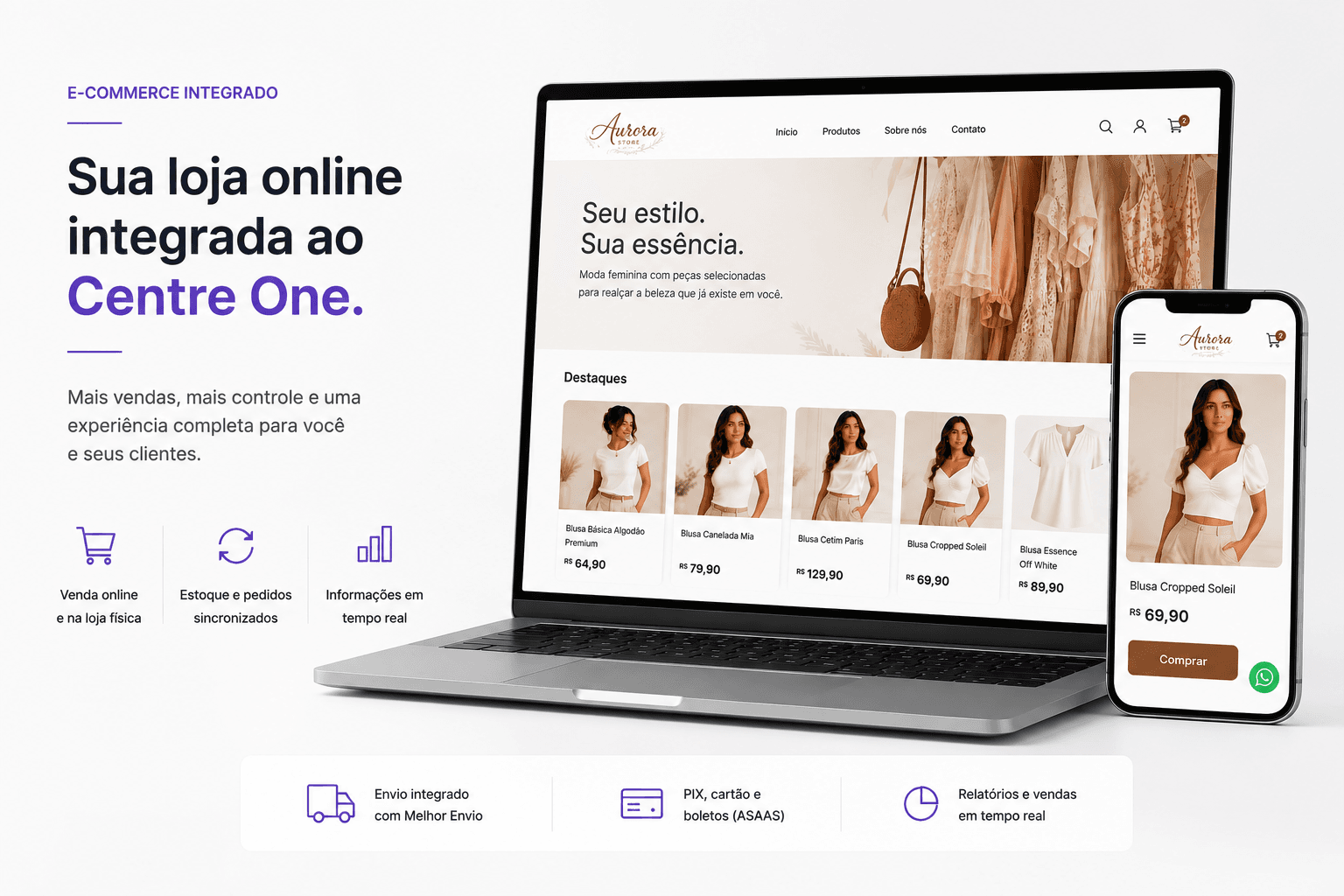 Loja online integrada do Centre One