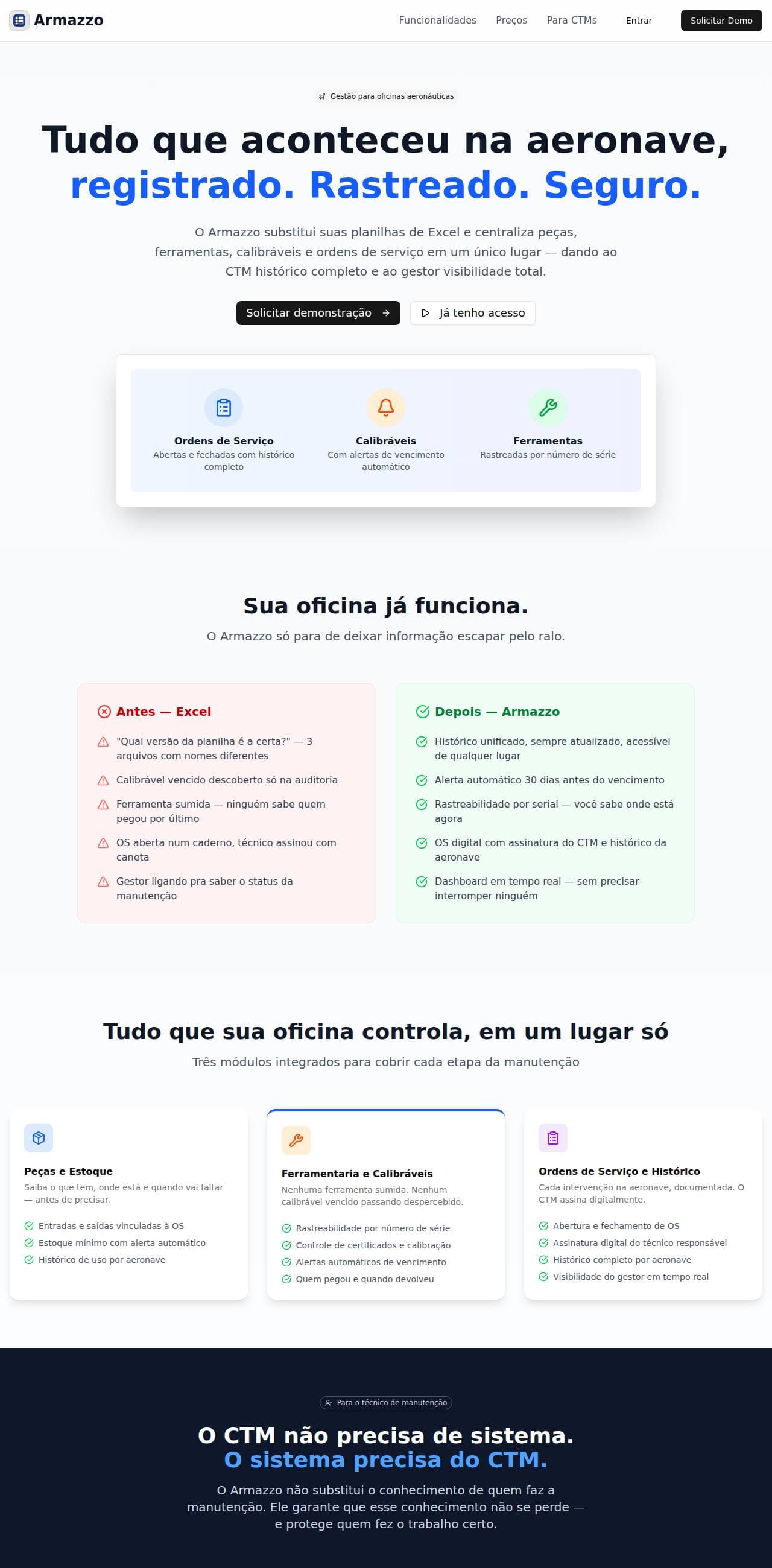 Página do Armazzo