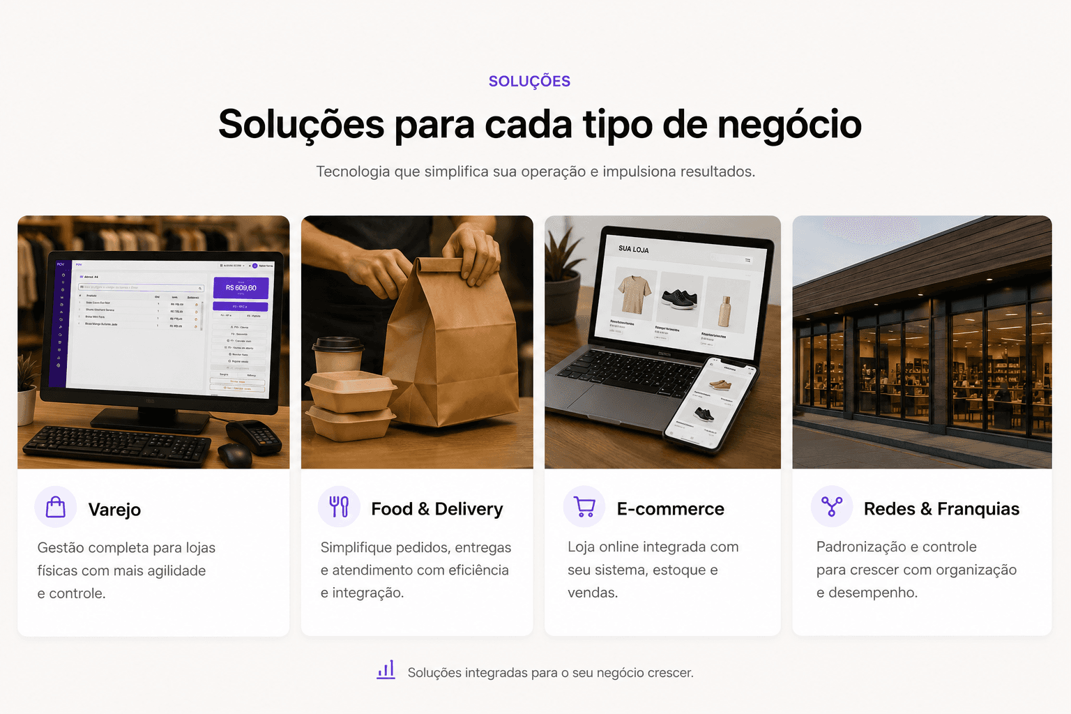Soluções por segmento do Centre One